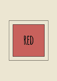 Beige & Red (Bicolor) / Line Square