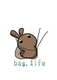 rabbit staring - bag