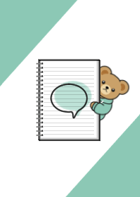 Teddy Bear[Stationery/GREEN]