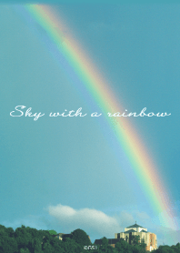 Sky with a rainbow