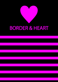 BORDER & HEART-Vividpurplepink-