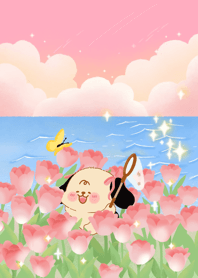 Fall in love pink tulip