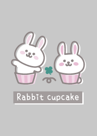 Rabbit cupcake <Clover> gray