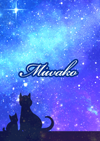 Miwako Milky way & cat silhouette