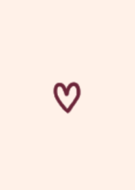 HEART/BURGUNDY BEIGE
