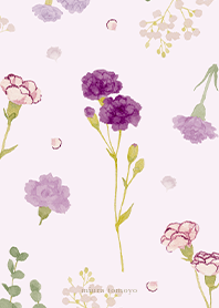 Carnation bouquet - purple