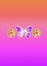 Lucky jewel butterfly purple orange