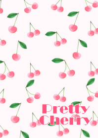 Pretty Cherry Pattern1 Pink and White