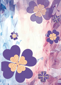 Purple : lucky flower clover