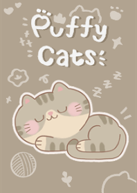 Puffy Cats : Cozy Mocha