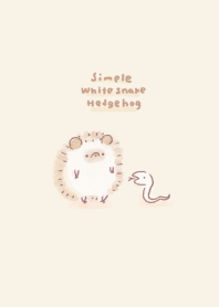 Simple Hedgehog White Snake Beige