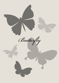 美しい蝶が飛んでいます(灰褐色)