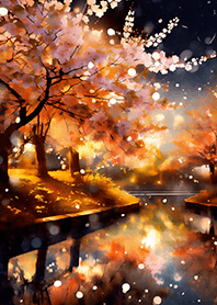 美しい夜桜の着せかえ#2607