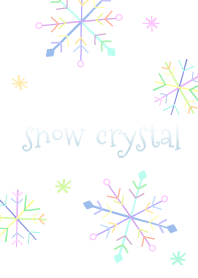 snow crystal of the pastel color