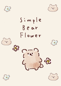 เรียบง่าย หมี ดอกไม้
