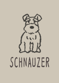 落書きワンコ-シュナウザー-グリーングレー