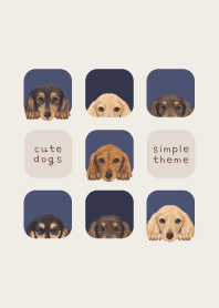 DOGS - dachshund L - NAVY
