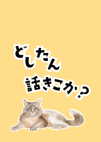 brown & yellow 相談にのる猫