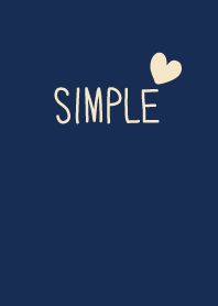 Simple heart - navy x beige-joc