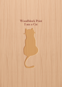 Woodblock Print Cat 14