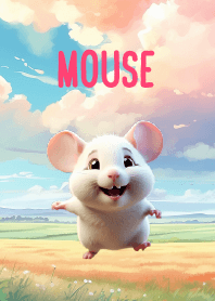 Simple Happy white mouse Theme(JP)
