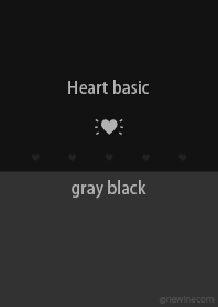 Heart basic グレー ブラック