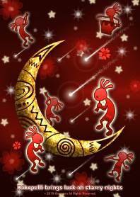Kokopelli brings luck on starry nights2