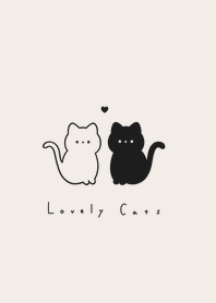 Lovely Cats (line)/beige black