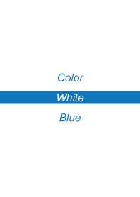 シンプルなカラー : 白 + 青