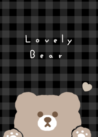 可愛的熊 / black checker