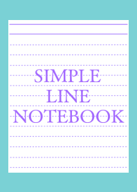 SIMPLE PURPLE LINE NOTEBOOK/MINT GREEN