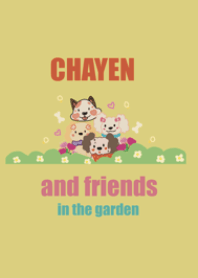 Chayen & friendsin the garden