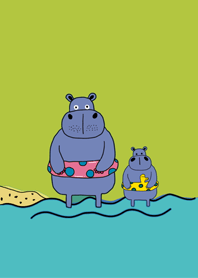 My friends at the ZOO HIPPO