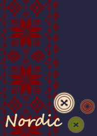 Nordic + navy blue & beige [os]