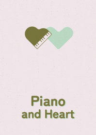 ピアノ型のハートと♥ オリーブ