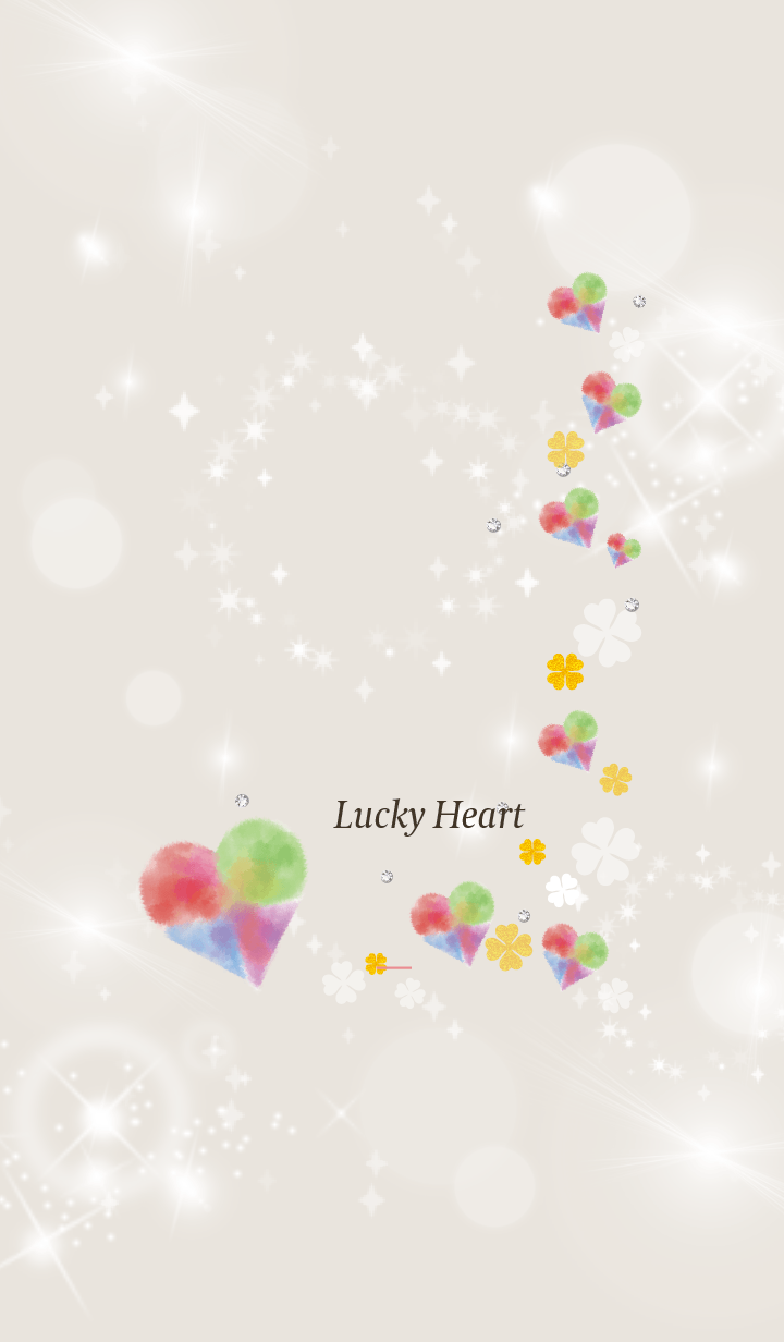Beige Pink : Bright lucky heart