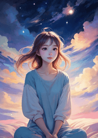 窗外 床上舒服好日  女孩 C5BFe0