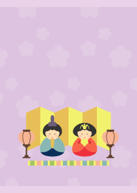 Doll's Festival on light purple