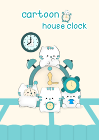 cartoon house clock