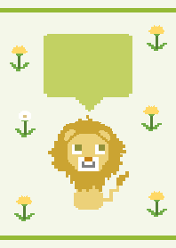 Pixel Art animal --- lion