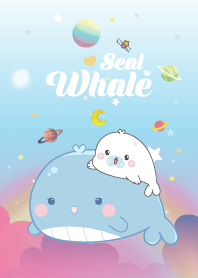 Whale Seal Cloud Galaxy Blue