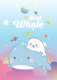 วาฬแมวน้ำอุ๋งๆ เมฆ สีฟ้า