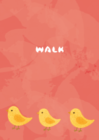 Nordic style birds02 on red