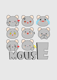 Love Cute Face Gray Mouse