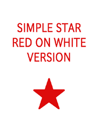 SIMPLE STAR RED ON WHITE VERSION