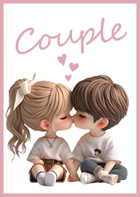 かわいいカップルの着せ替え20（キス