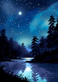 綺麗な星空の夜景着せかえ#393