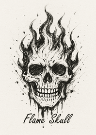 Flame Skull | Mono Gothic