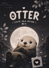 Cute Sea Otter: Starry Moon Lake