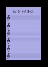 MUSIC COLOR NOTEBOOKj-GRAPE COLOR-BLACK